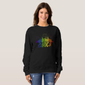 Sweatshirt Zurich Pride Skyline Pride Parade Zurich (Devant entier)