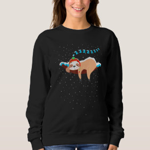 Sweatshirt Zzzz Sleeping Sloth Frozen En Hiver Pour Sloth
