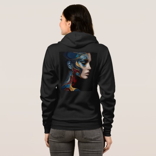 Sweatshirts Bella+Canvas Full-Zip avec illustratio (Dos entier)