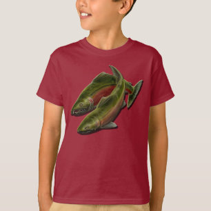 Sweatshirts de pêche de l'enfant Coho Saumon chemi