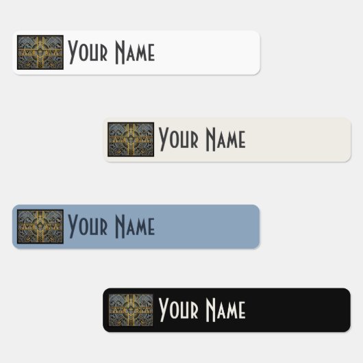 Sweden Art Deco Flag Custom Waterproof Name Label (Groep)