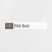 Sweden Art Deco Flag Custom Waterproof Name Label (Design 1)