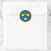 Sweden country flag roundel round symbol army nati ronde sticker (Tas)