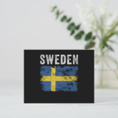 Sweden Flag Distressed - Swedish Flag Briefkaart (Staand voorkant)