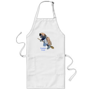 "Swedish Cook" Kitchen Witch Riding Spoon Apron Lang Schort