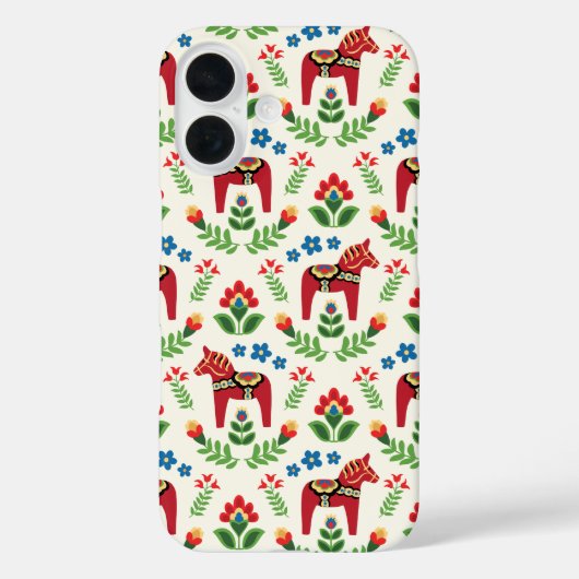 Swedish Dala Horses Red Case-Mate iPhone Case (Achterkant)
