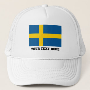 Swedish flag of Sweden custom trucker hat Trucker Pet