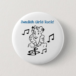 Swedish Girls Rock Ronde Button 5,7 Cm