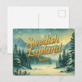 Swedish Lapland the Arctic Wonderland Briefkaart (Voorkant / Achterkant)