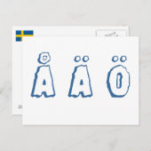 Swedish letters briefkaart (Voorkant / Achterkant)