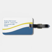 Swedish Three Crowns Flygvapnet Bagagelabel (Achterkant horizontaal)