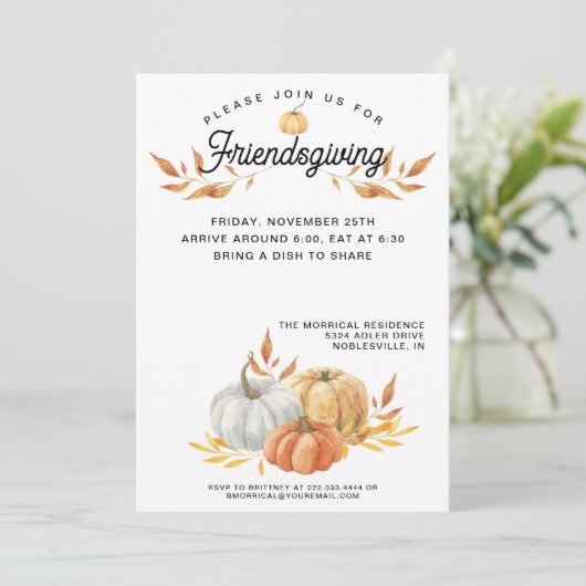 Sweendsgiving Invitation (Debout devant)