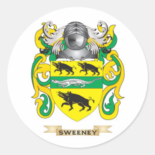 Sweeney Coat of Arms (Familiecrest) Ronde Sticker