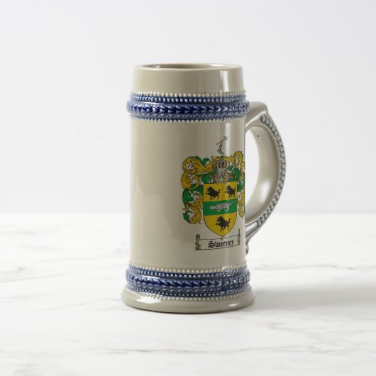 Sweeney Coat of Arms Stein Bierpul (Voorkant rechts)