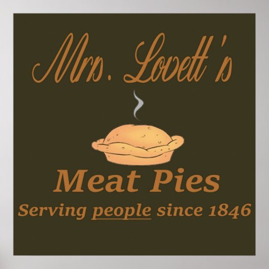Sweeney Todd Mrs Lovetts Meat Pies Poster (Voorkant)