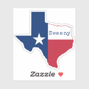 Sweeny Texas Flag Sticker