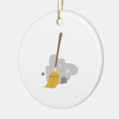 Sweep Broom Keramisch Ornament (Links)