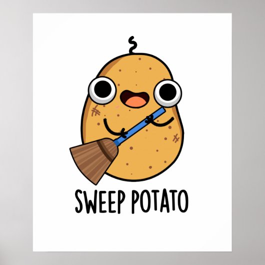 Sweep Potato Funny Veggie Pun Poster (Voorkant)