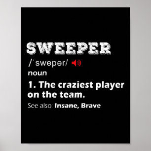 Sweeper Positie Jeugd Voetbal League Team Geschenk Poster
