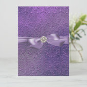 Sweet16 Bow & Damask Invitation d'anniversaire (Debout devant)