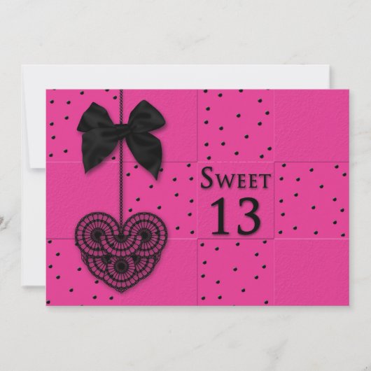 Sweet 13 Invitations de fête d'anniversaire (Devant)
