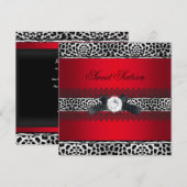 Sweet 16 16-tienerluipaard Red Diamond Kaart (Voorkant / Achterkant)