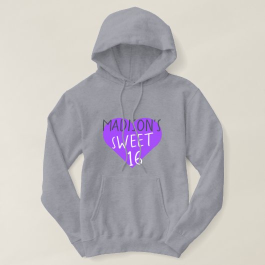 Sweet 16 16e Sweat - shirt à capuche d'anniversair (Design devant)