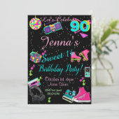 Sweet 16, 80's Invitation, Terug naar de jaren 80, Kaart (Staand voorkant)