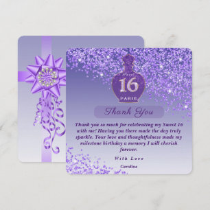 Sweet 16 Amethyst Geur Studio Dank je wel Bedankkaart