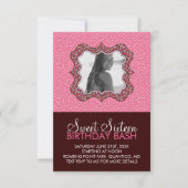 Sweet 16 Anniversaire Carte photo de Bash Invitati (Devant)