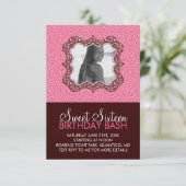Sweet 16 Anniversaire Carte photo de Bash Invitati (Debout devant)