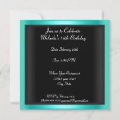 Sweet 16 Anniversaire Fête Invitation (Dos)