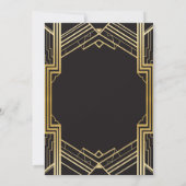 Sweet 16 Anniversaire Gatsby Art Déco Invitation (Dos)