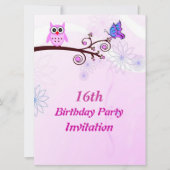 Sweet 16 Anniversaire Invitation (Devant)