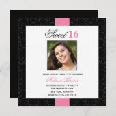 Sweet 16 Anniversaire Invitation (Devant / Derrière)