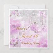 Sweet 16 Anniversaire Invitation (Devant)