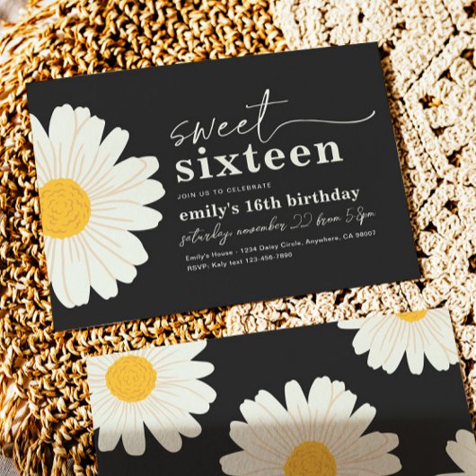 Sweet 16 Anniversaire Invitation