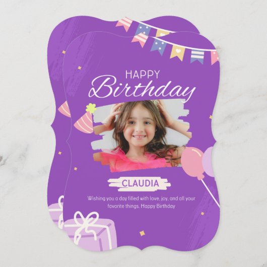 Sweet 16 Anniversaire Invitation (Devant / Derrière)