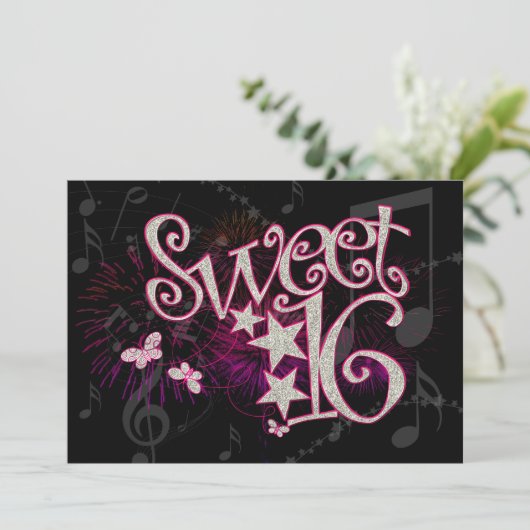 Sweet 16 Anniversaire Invitation (Debout devant)
