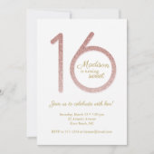 Sweet 16 Anniversaire Invitation à la Parties scin (Devant)