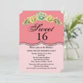 Sweet 16 Anniversaire Invitation Bohemian Cactus S (Debout devant)