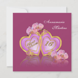 Sweet 16 Anniversaire invitation élégante
