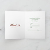 Sweet 16 Anniversaire invitation fête rose victori (Intérieur)