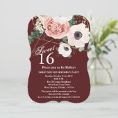 Sweet 16 Anniversaire Invitation Géométrique Jardi (Debout devant)