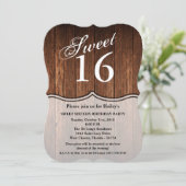 Sweet 16 Anniversaire Invitation Grange Wood Pays (Debout devant)