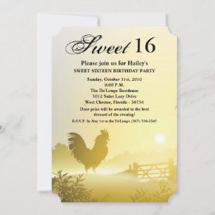 Sweet 16 Anniversaire Invitation Sunny Morning Far