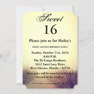 Sweet 16 Anniversaire Invitation Sunrise Pathway P