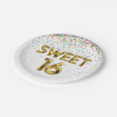 Sweet 16 ballonnen en Confetti papier Bord (Gekanteld)