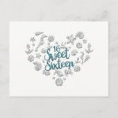 SWEET 16 Beach Party Invitation Enregistrer la dat (Devant)