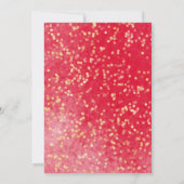 Sweet 16 Beurre Invitation Robe Rouge Floral (Dos)